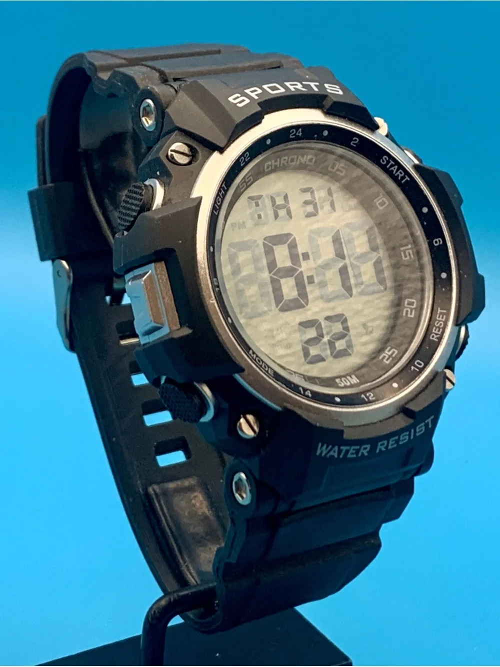 Men’s Digital Quartz Wristwatch Chrono Backlight Alarm Day Date Working